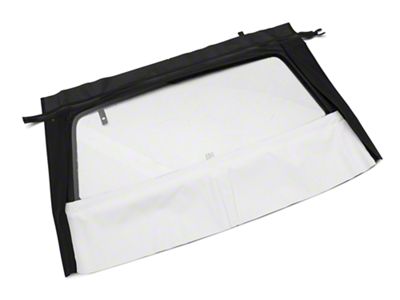 Curtain with Tinted Glass; Pinpoint White (83-93 Mustang Convertible)