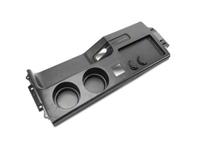 Center Console Cup Holder Panel; Black (87-93 Mustang)