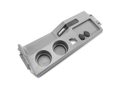 Center Console Cup Holder Panel; Smoke Gray (87-93 Mustang)