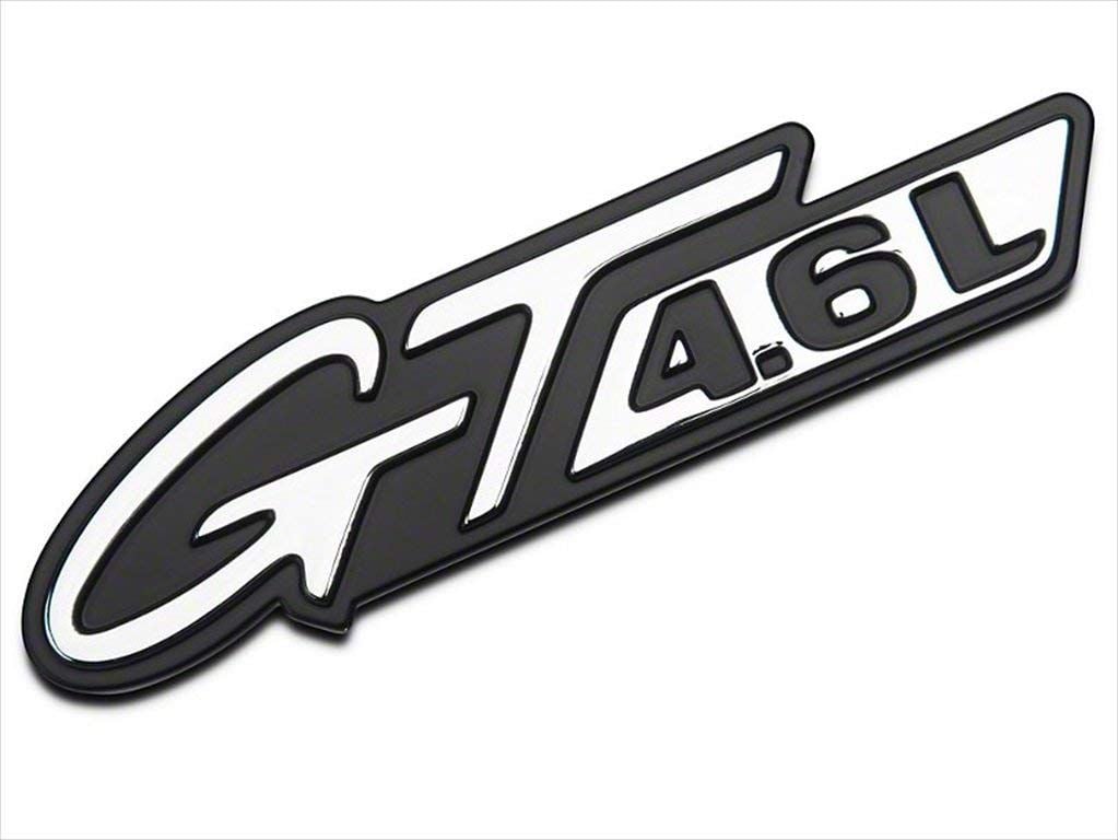 OPR Mustang Fender Emblem; Script GT/4.6L F6ZZ-16228 (96-98