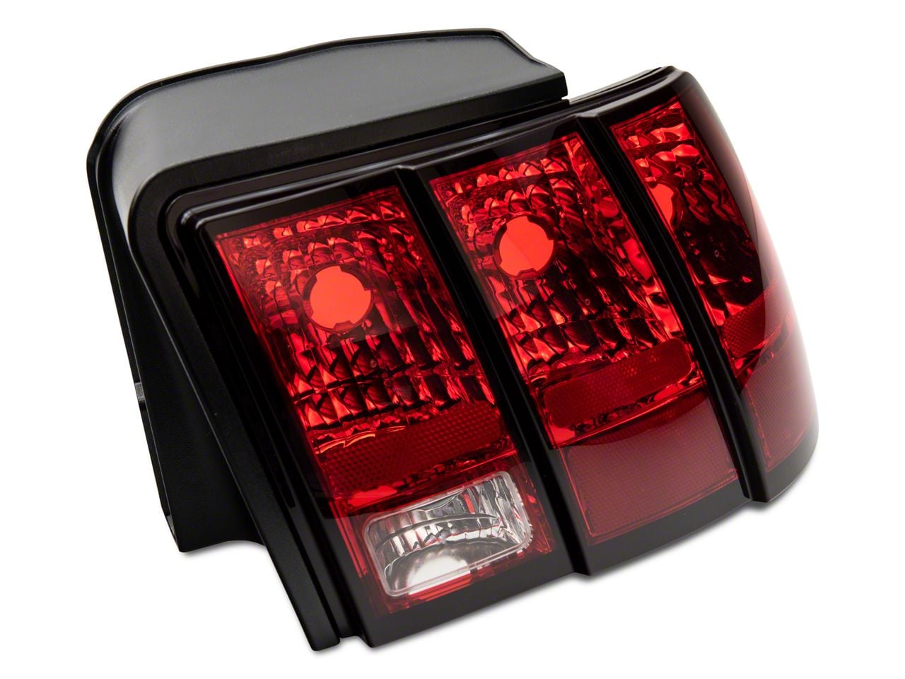 Clear Lens Tail Light Set For 1999-2004 Ford Mustang - Left & Right Pair, Chrome Housing