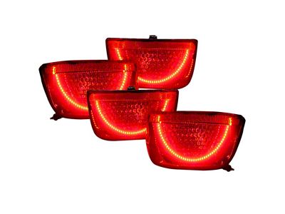 Oracle Afterburner 1.0 LED Tail Lights; Chrome Housing; Red Lens (10-13 Camaro w/ RS Package)