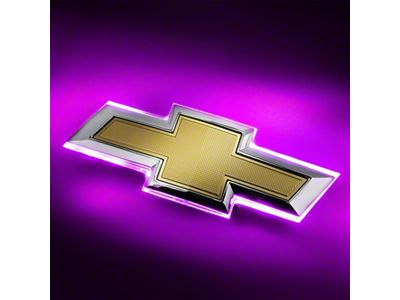Oracle Illuminated Rear Bowtie Emblem; Single Intensity; Pink (16-19 Camaro)