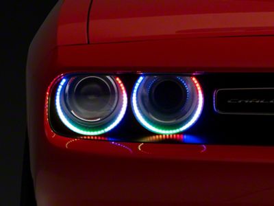 Oracle Dynamic ColorSHIFT Surface Mount Headlight Halo Kit (15-23 Challenger)