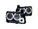 Oracle OE Style Headlights with Triple LED Halo; Black Housing; Clear Lens (06-10 Charger w/ Factory Halogen Headlights)
