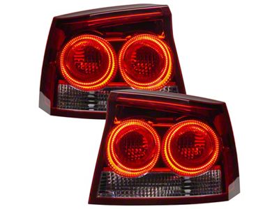 Oracle OE Style Tail Lights; Black Housing; Clear Lens (09-10 Charger)