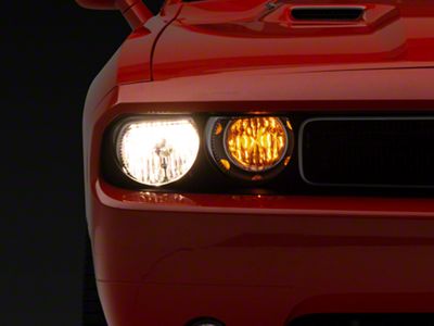 Oracle OE Style Headlights with ColorSHIFT Halo; Chrome Housing; Clear Lens (08-14 Challenger w/ Factory Halogen Headlights)