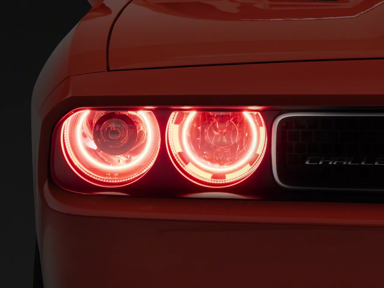 Oracle Challenger OE Style Headlights with LED Halo; Chrome Housing