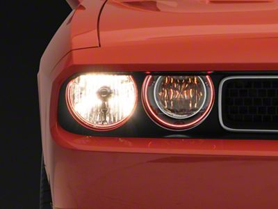 Oracle OE Style Headlights with LED Halo; Chrome Housing; Clear Lens (08-14 Challenger w/ Factory Halogen Headlights)