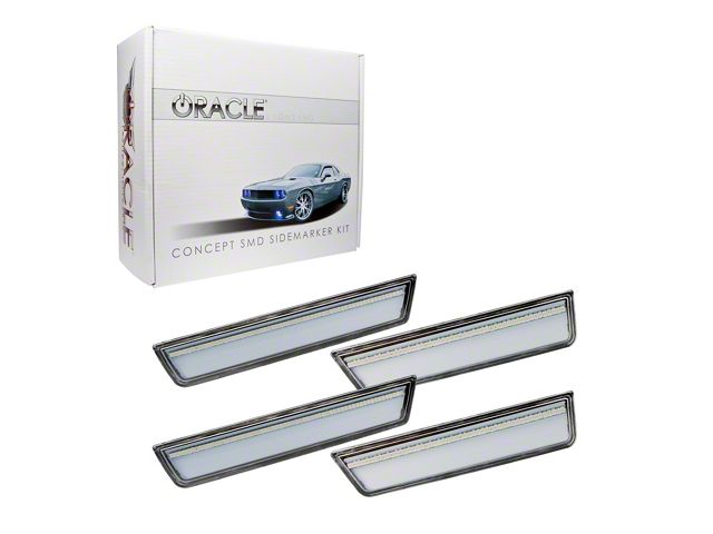 Oracle Concept LED Side Marker Kit; Clear; Unpainted (08-14 Challenger)
