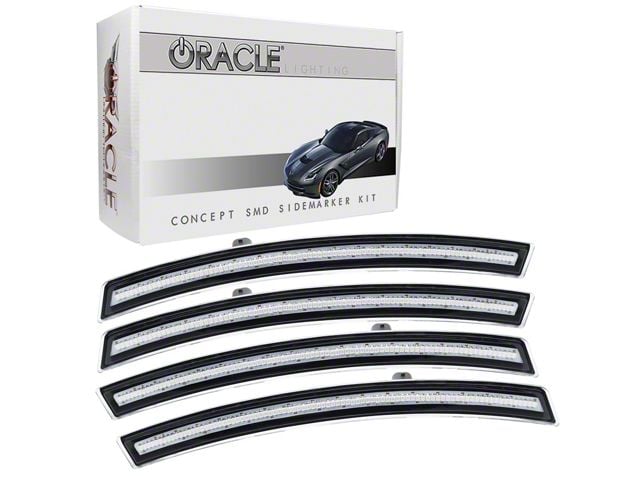 Oracle Concept LED Side Marker Kit; Clear; Unpainted (14-19 Corvette C7)