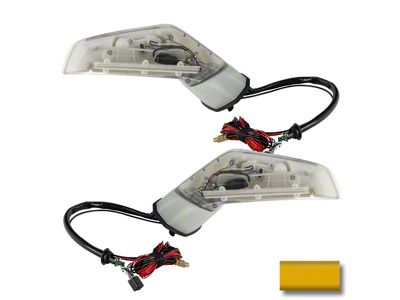 Oracle Ghosted Concept Side Mirrors with Sirius/XM Satellite Antenna; Millennium Yellow; 79U (05-13 Corvette C6)