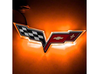 Oracle Illuminated Emblem; Dual Intensity; Amber (05-13 Corvette C6)