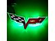 Oracle Illuminated Emblem; Single Intensity; Green (05-13 Corvette C6)