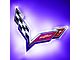 Oracle Illuminated Rear Emblem; Dual Intensity; UV/Purple (14-19 Corvette C7)