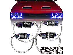 Oracle Waterproof Surface Mount LED Halo Headlight Kit; ColorSHIFT (15-23 Challenger)