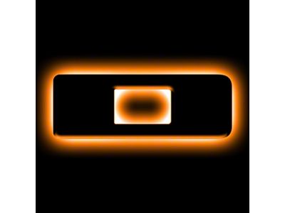 Oracle Illuminated Amber LED Letter Badge; Matte Black; D (Universal; Some Adaptation May Be Required)