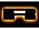 Oracle Illuminated Amber LED Letter Badge; Matte Black; R (Universal; Some Adaptation May Be Required)