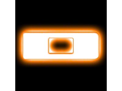 Oracle Illuminated Amber LED Letter Badge; Matte White; D (Universal; Some Adaptation May Be Required)