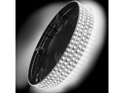 Oracle LED Illuminated Wheel Rings; White (Universal; Some Adaptation May Be Required)