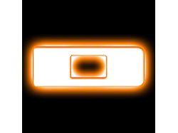 Oracle Illuminated Amber LED Letter Badge; Matte White; D (Universal; Some Adaptation May Be Required)