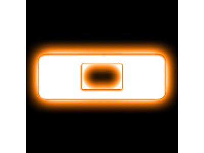 Oracle Illuminated Amber LED Letter Badge; Matte White; O (Universal; Some Adaptation May Be Required)