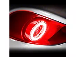 Oracle LED Projector Surface Mount Fog Light Halo Kit; Red (15-17 Mustang GT, EcoBoost, V6)