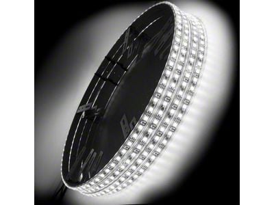Oracle LED Illuminated Wheel Rings; White Double Row (Universal; Some Adaptation May Be Required)