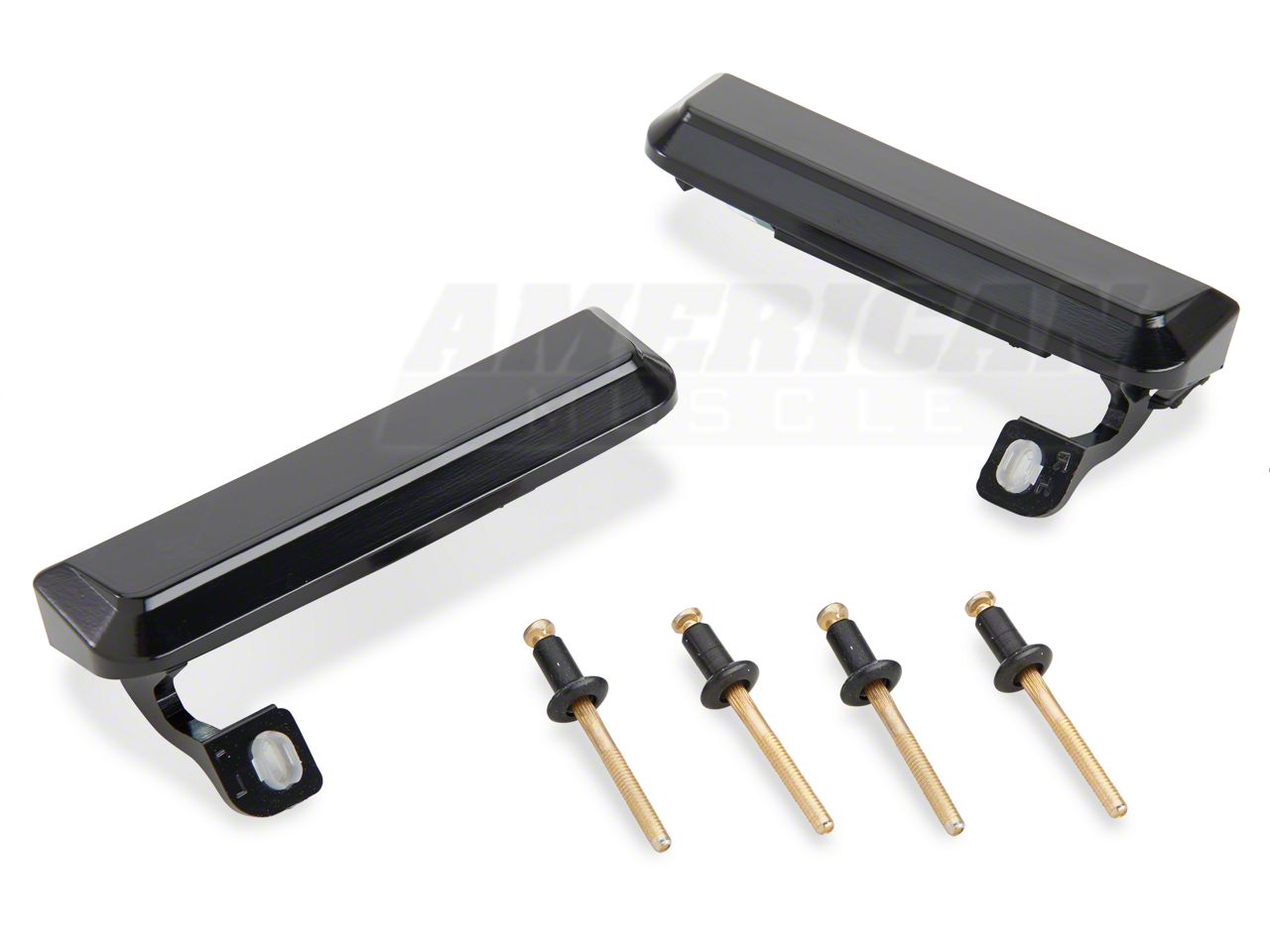 OPR Mustang Outer Door Handle Restoration Kit; Black 99840 (79-93
