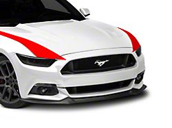 SEC10 Outer Hood Stripes; Red (15-17 Mustang)