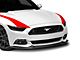 SEC10 Outer Hood Stripes; Red (15-17 Mustang)