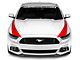 SEC10 Outer Hood Stripes; Red (15-17 Mustang)