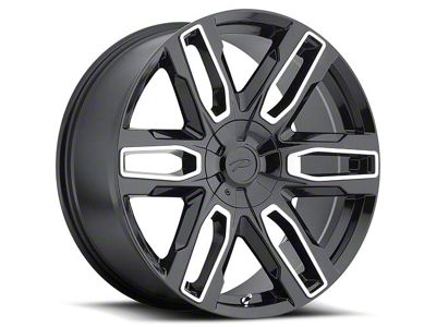 Pacer Benchmark Gloss Black with Diamond Cut Accents Wheel; 20x9; 15mm Offset (06-10 RWD Charger)