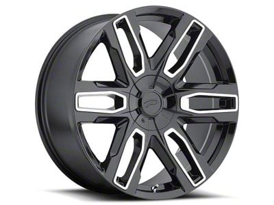 Pacer Benchmark Gloss Black with Diamond Cut Accents Wheel; 20x9 (06-10 RWD Charger)