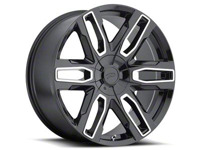 Pacer Benchmark Gloss Black with Diamond Cut Accents Wheel; 20x9 (08-23 RWD Challenger, Excluding Widebody)