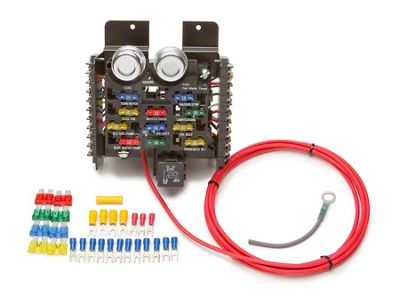 Race/Pro Street Pre-Wired Fuse Block; 16 Circuit (Universal; Some Adaptation May Be Required)