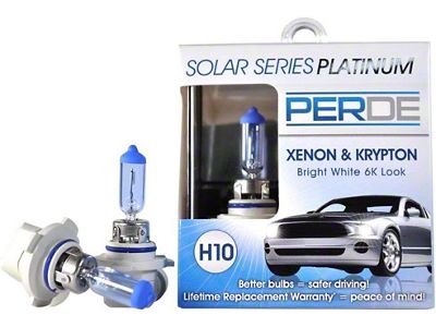 Perde Solar Series Platinum Xenon-Enhanced Halogen Fog Light Bulbs; H10 (08-10 Challenger)