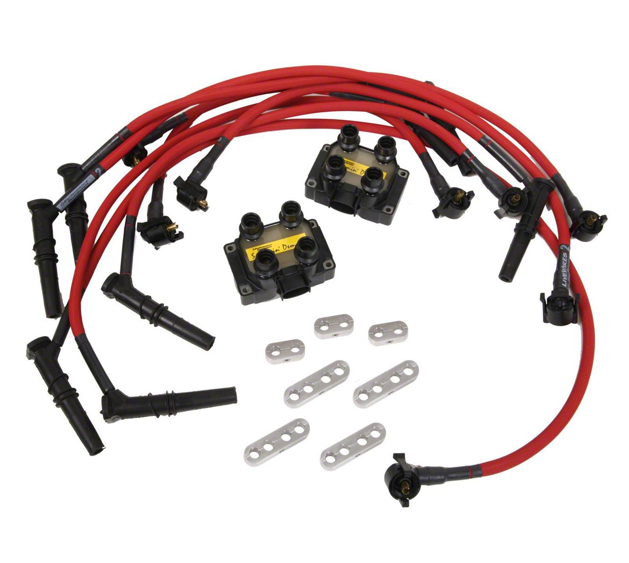 Performance Distributors Mustang LiveWires Spark Plug Wires; Red DUI4
