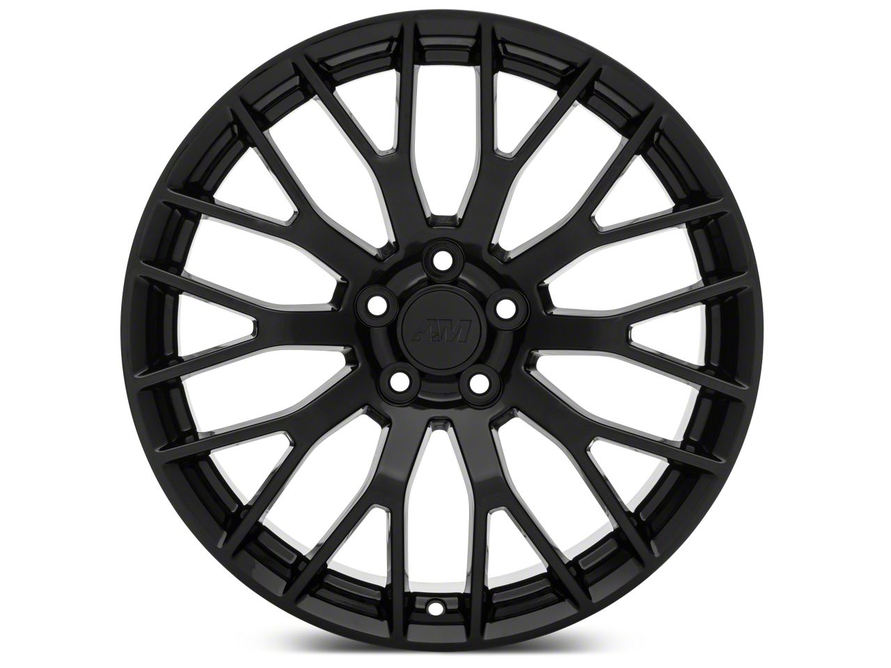 Mustang Performance Pack Style Gloss Black Wheel; Rear Only