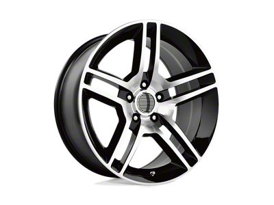 Performance Replicas PR101 Gloss Black Machined Wheel; 18x10; 24mm Offset (10-14 Mustang GT w/o Performance Pack, V6)