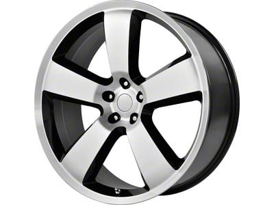 Performance Replicas PR119 Gloss Black Machined Wheel; 22x9 (11-23 RWD Charger, Excluding Widebody)