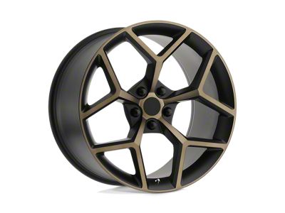 Performance Replicas PR126 Black and Bronze Wheel; 20x9; 30mm Offset (16-24 Camaro, Excluding SS w/ 6-Piston Front Calipers & ZL1)