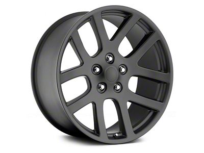 PR107 Matte Black Wheel; 22x9; 18mm Offset (08-23 RWD Challenger, Excluding Widebody)