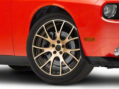 Performance Replicas PR161 Black Bronze Wheel; Rear Only; 22x11 (08-23 RWD Challenger, Excluding Widebody)