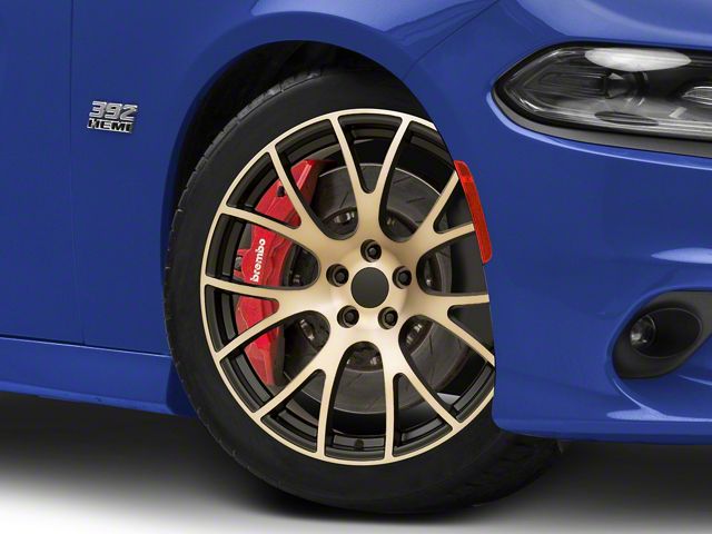 Performance Replicas PR161 Black Bronze Wheel; Rear Only; 22x11 (11-23 RWD Charger, Excluding Widebody)