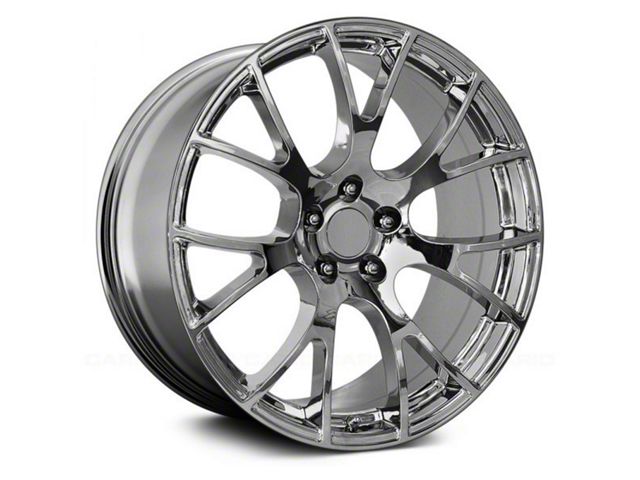 Performance Replicas PR161 Chrome Wheel; Rear Only; 22x11 (11-23 RWD Charger, Excluding Widebody)