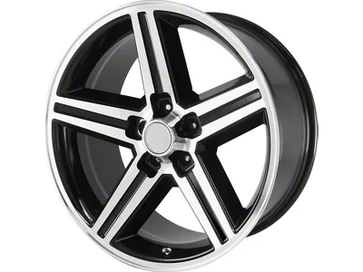 PR148 Gloss Black Machined Wheel; 18x8; 0mm Offset (97-04 Corvette C5)