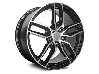 Performance Replicas PR160 Gloss Black with Machined Spokes Wheel; 18x8.5 (97-04 Corvette C5)