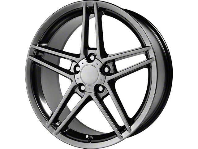 Performance Replicas PR117 Hyper Black Wheel; 17x8.5 (97-04 Corvette C5)