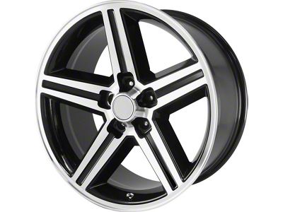 PR148 Gloss Black Machined Wheel; 20x8; 0mm Offset (05-13 Corvette C6)